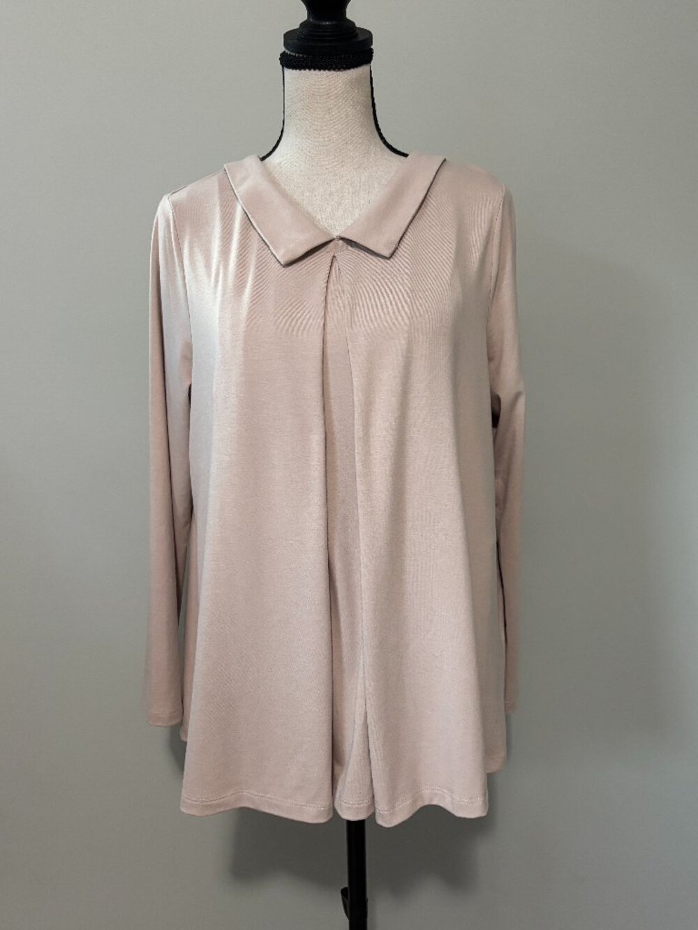Konny Flat Collar Nursing Blouse Taupe Size Small Like New